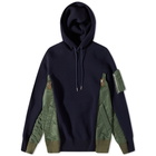 Sacai Men's MA- Hoody in Navy/Khaki