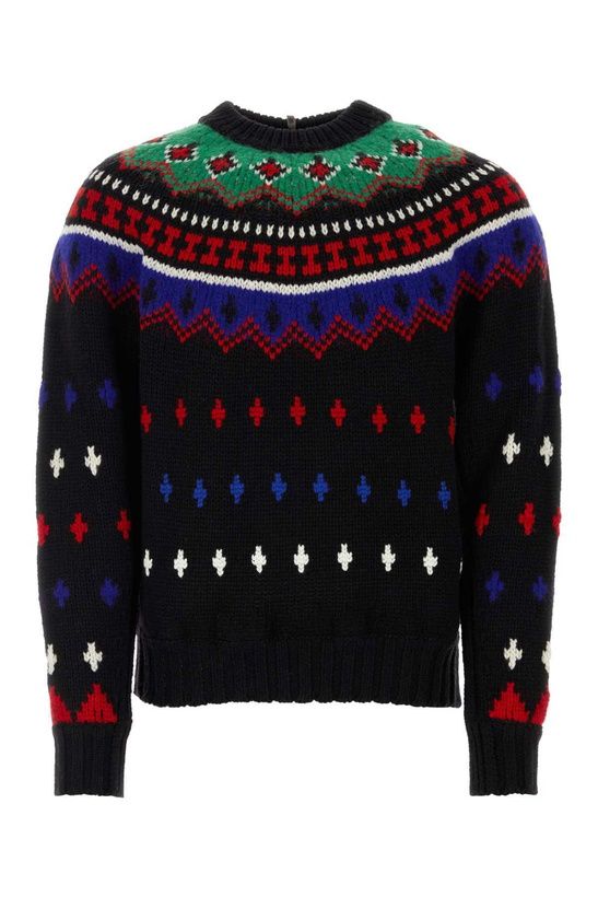 Photo: Moncler Grenoble Embroidered Wool Blend Tricot Sweater