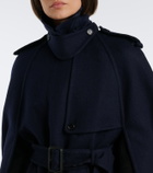 Burberry Burberry Check belted wool cape