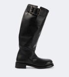 Balenciaga Motor leather knee-high boots