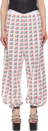 Ashley Williams White 'I Heart Me' Lounge Pants