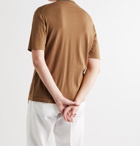 Altea - Contrast-Tipped Cotton Shirt - Brown