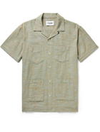 Corridor - Camp-Collar Slub Cotton Shirt - Gray