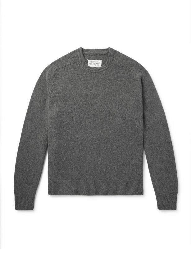 Photo: Maison Margiela - Brushed-Wool Sweater - Gray