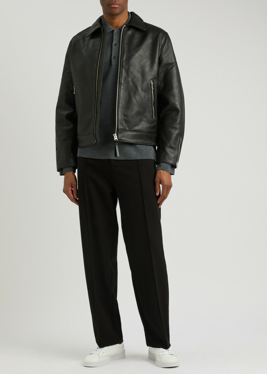 Nudie Jeans Eddy Rider Leather Jacket Black Nudie Jeans Co