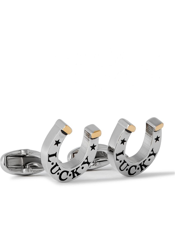 Photo: PAUL SMITH - Lucky Horseshoe Silver and Gold-Tone Cufflinks