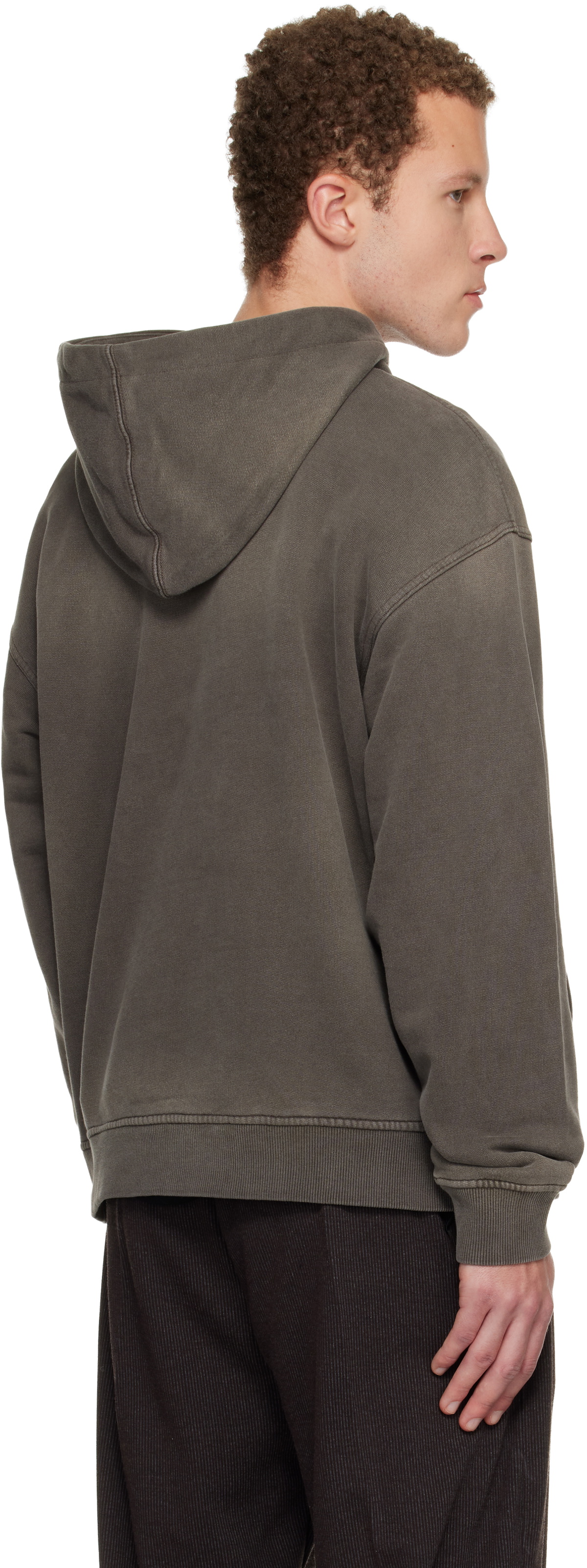 WOOYOUNGMI Brown Minhwa Logo Dyed Hoodie