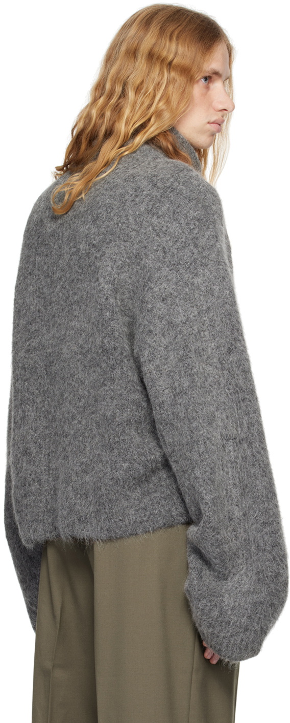 新品 entire studios LUTE KNIT SWEATER M Entire Studios Gray Lute Knit Turtleneck Entire Studios