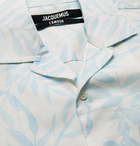 JACQUEMUS - Jean Oversized Camp-Collar Logo-Embroidered Printed Organic Cotton Shirt - Blue