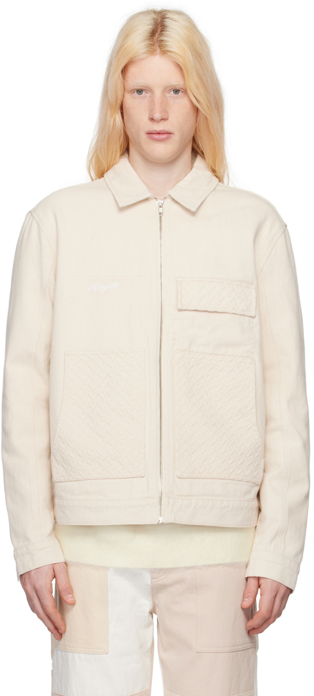 Axel Arigato Beige Grate Denim Jacket Axel Arigato