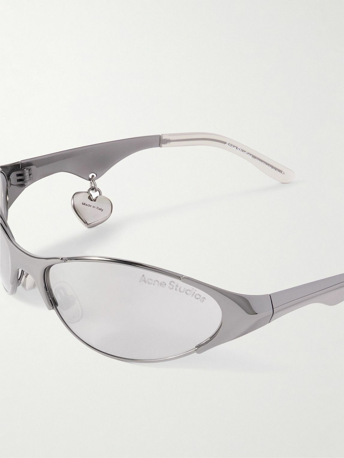 Acne Studios - Apin D-Frame Stainless Steel Wraparound Sunglasses