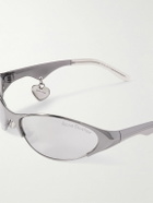 Acne Studios - Apin D-Frame Stainless Steel Wraparound Sunglasses