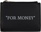 Off-White Black Quote Bifold Zipped Wallet