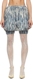 Vivienne Westwood Blue & Off-White Bloomers Shorts