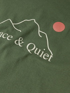 Museum Of Peace & Quiet - L'Horizon Logo-Print Cotton-Jersey T-Shirt - Green