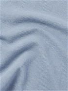 Club Monaco - Slub Linen and Cotton-Blend Piqué T-Shirt - Blue