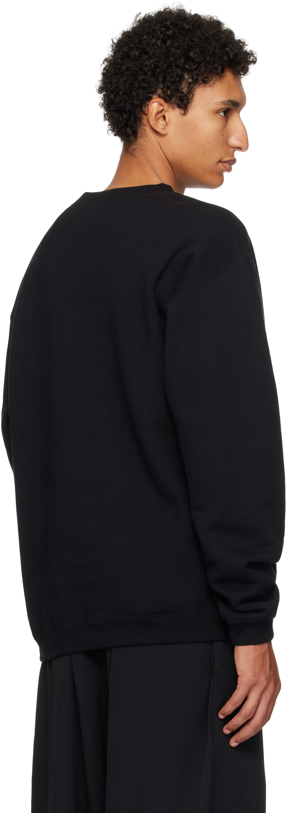 Y's For Men Black Graphic Sweatshirt