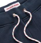 ORLEBAR BROWN - Afador Double-Faced Cotton-Blend Piqué Drawstring Shorts - Blue
