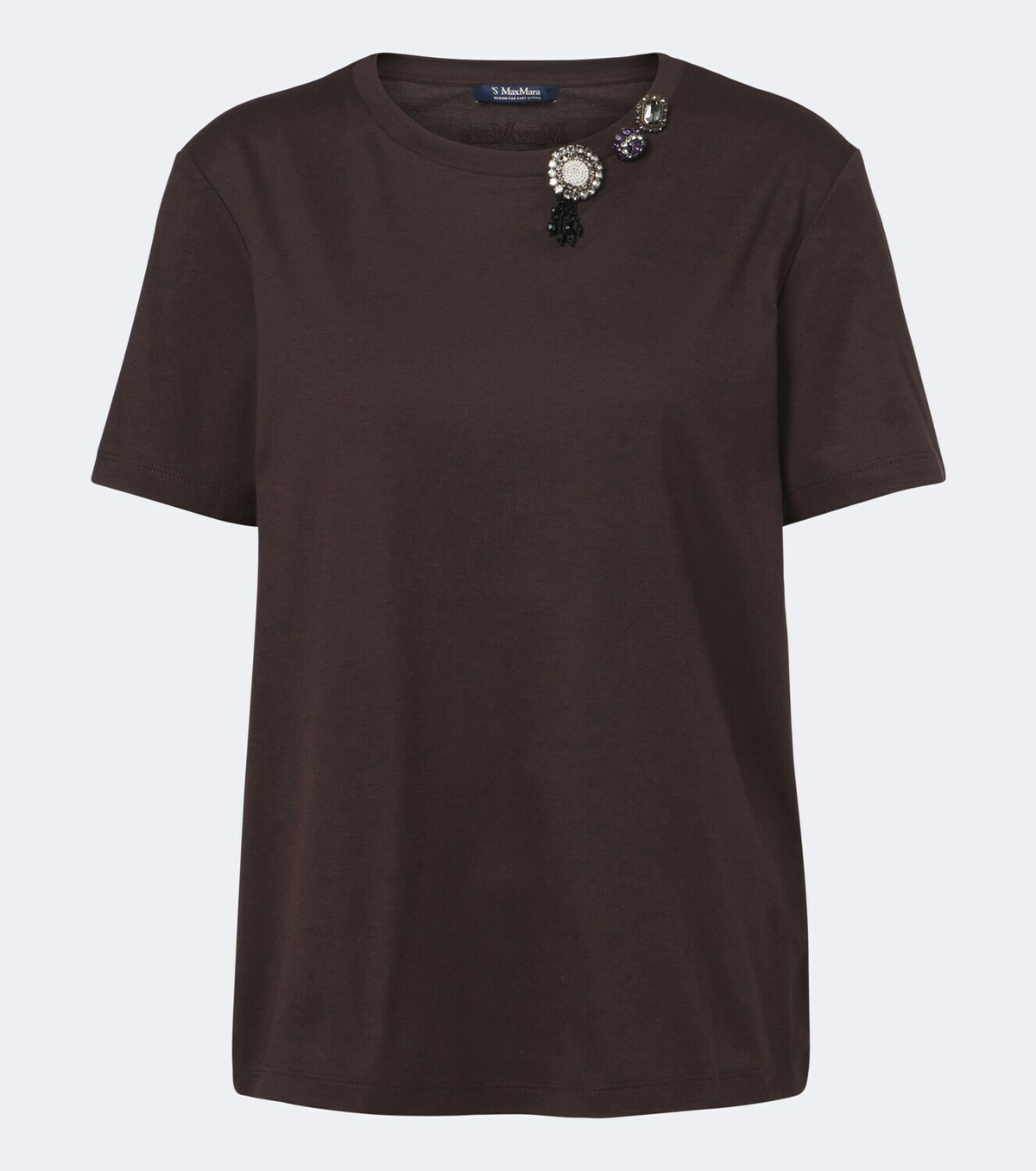 'S Max Mara Embellished cotton-blend jersey T-shirt