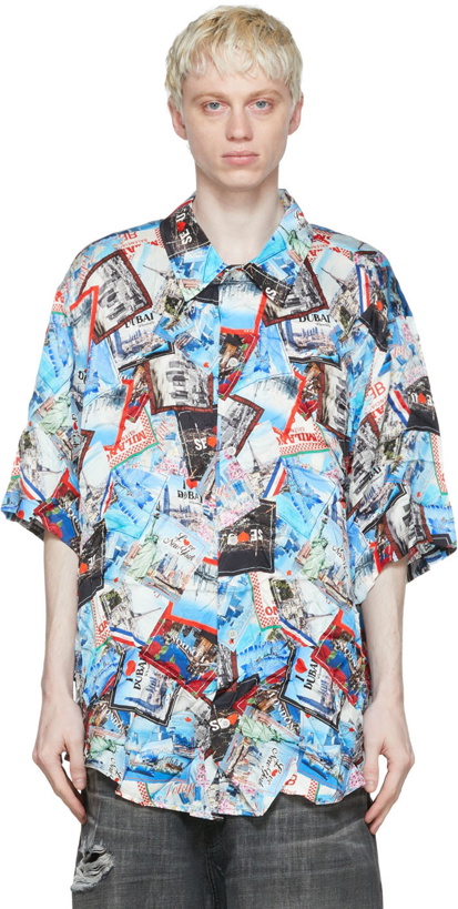 Photo: Balenciaga Multicolor Silk Shirt