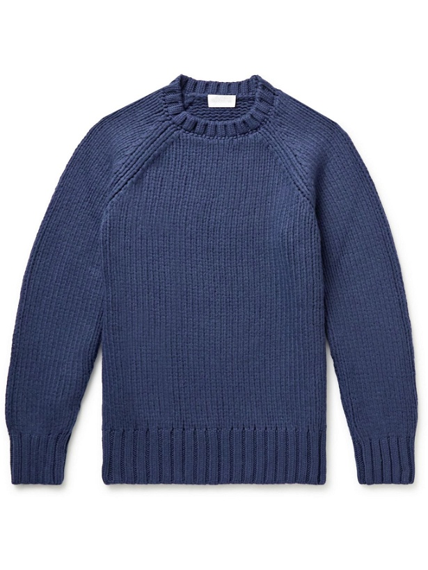 Photo: A.P.C. - Ethan Ribbed Wool Sweater - Blue