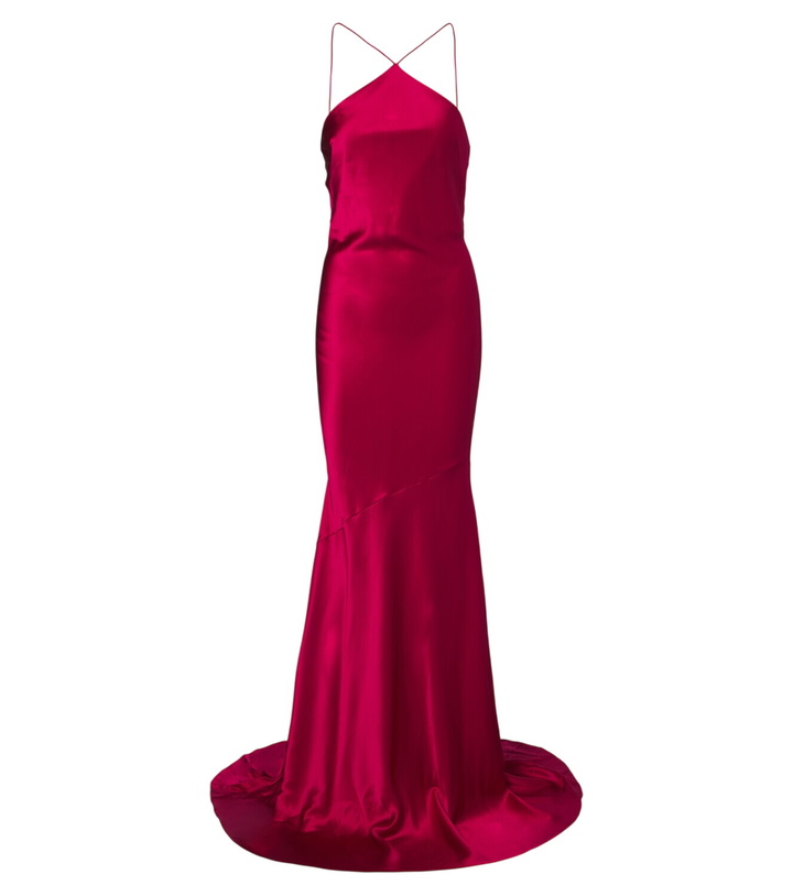 Photo: Alex Perry Halterneck silk satin gown