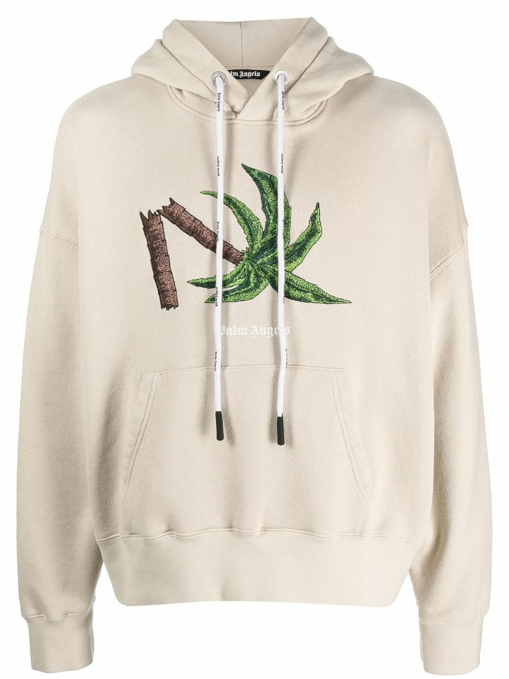 PALM ANGELS Broken Palm Cotton Hoodie Palm Angels