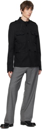 AARON ESH Black Twill Blouson Jacket