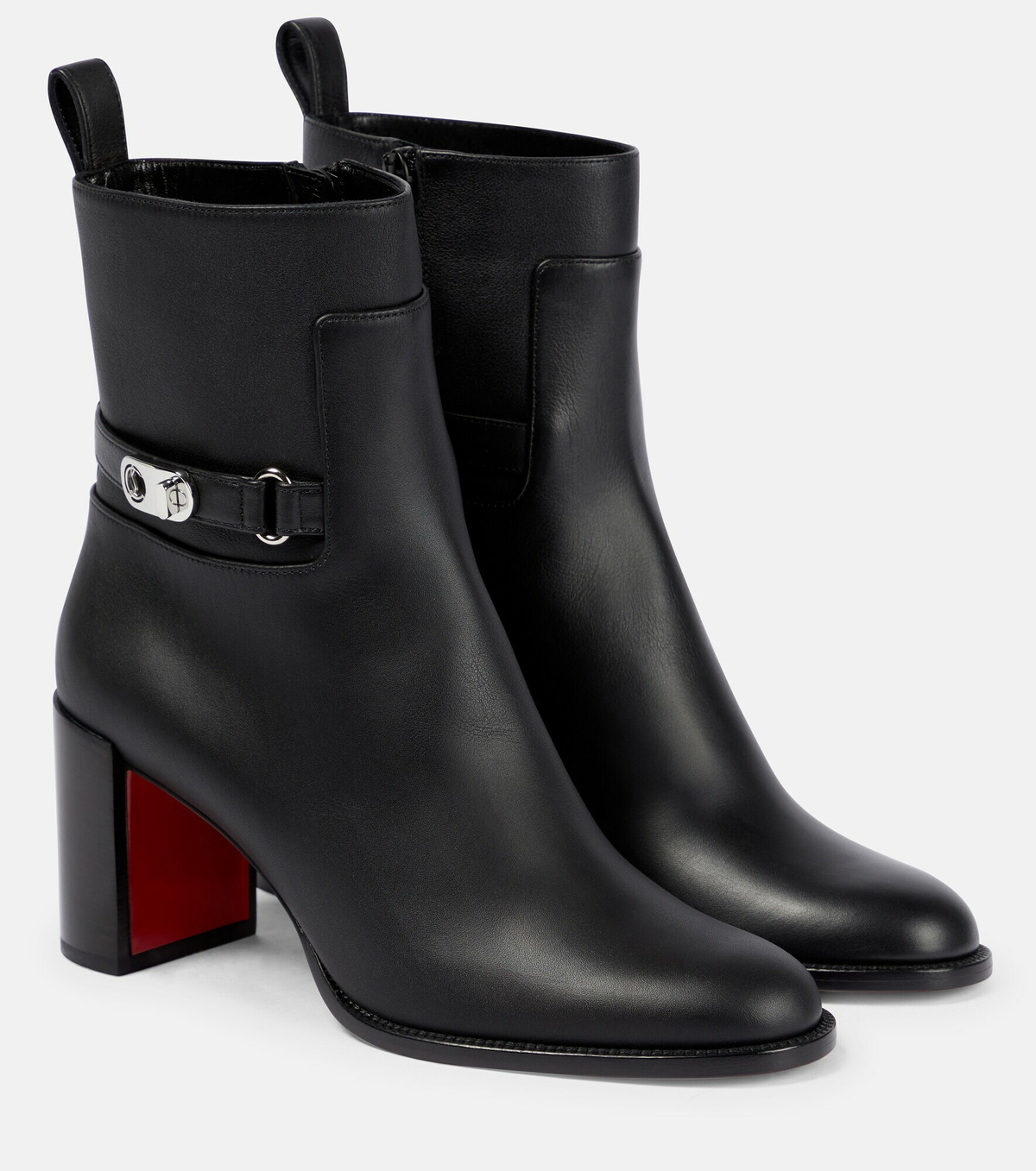 Christian Louboutin - Lock Booty 70 leather ankle boots Christian