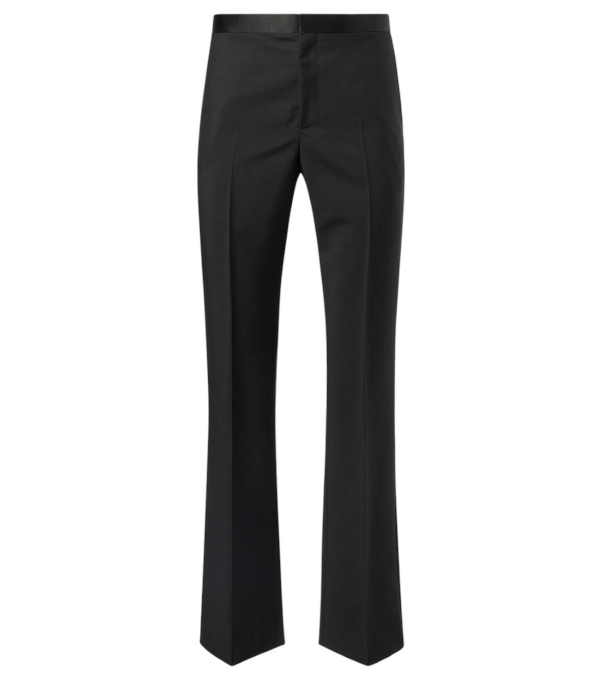パンツ GIVENCHY Women Straight Pants BW50NJ11BN BLACK GIVENCHY Distressed denim and satin straight-leg pants | NET