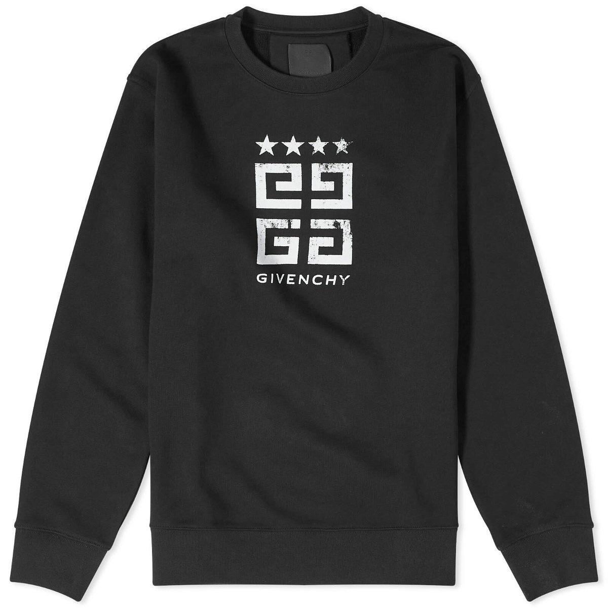 Photo: Givenchy Men's 4G Stamp Logo Sweatshirt in Black