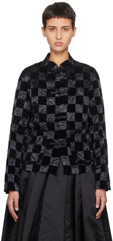 Photo: Black Comme des Garçons Black Checkered Jacket