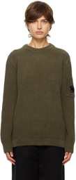 C.P. Company Khaki Textured Crewneck