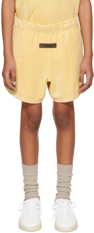 Photo: Essentials Kids Yellow Patch Shorts