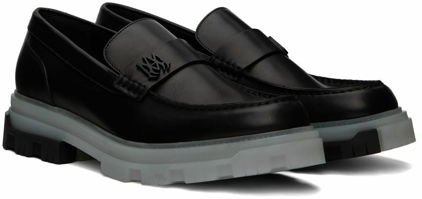 AMIRI Military Slip-On レザー ミリタリー ローファー AMIRI Black Military Slip-On Loafers Amiri