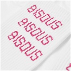 Bisous Skateboards Women's X3 Socks in White/Pink 