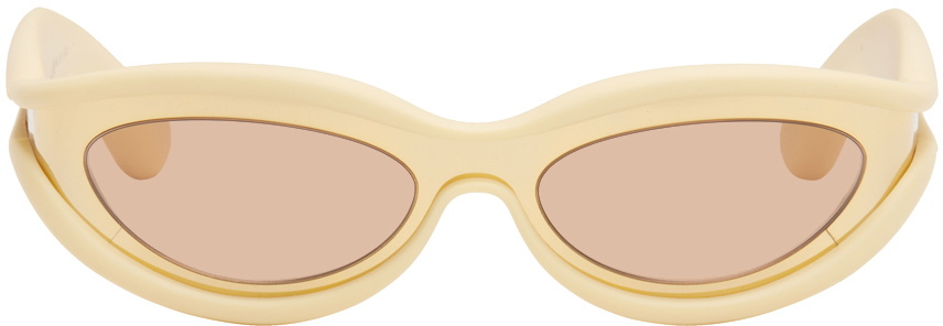 サングラス BOTTEGA VENETA Woman Sunglasses Beige BV1283S 003 Bottega Veneta Beige Hem Sunglasses Bottega Veneta