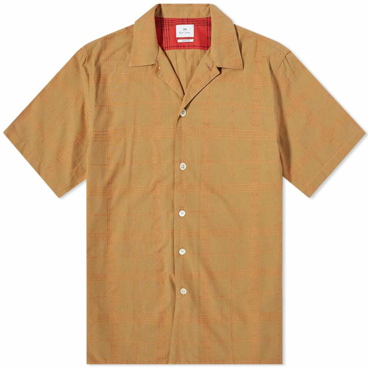 Photo: Paul Smith Check Print Short Sleeve Shirt