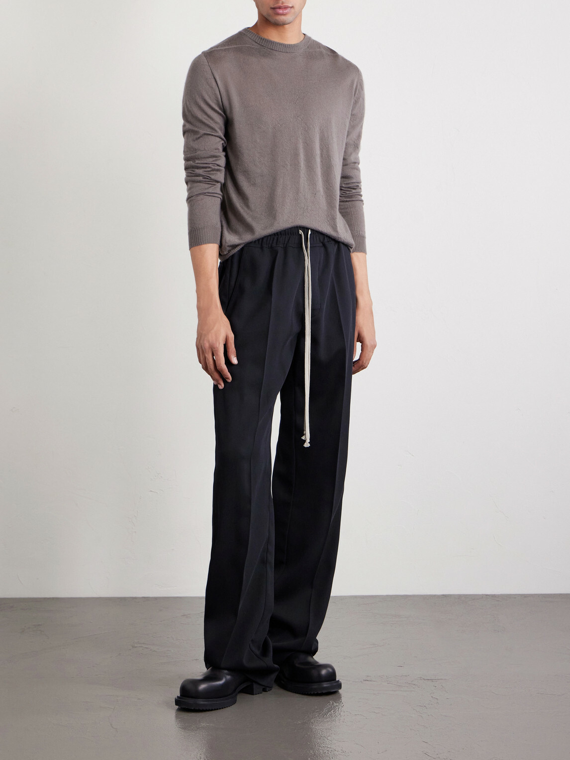 Rick Owens - Slim-Fit Boiled Cashmere Sweater - Gray