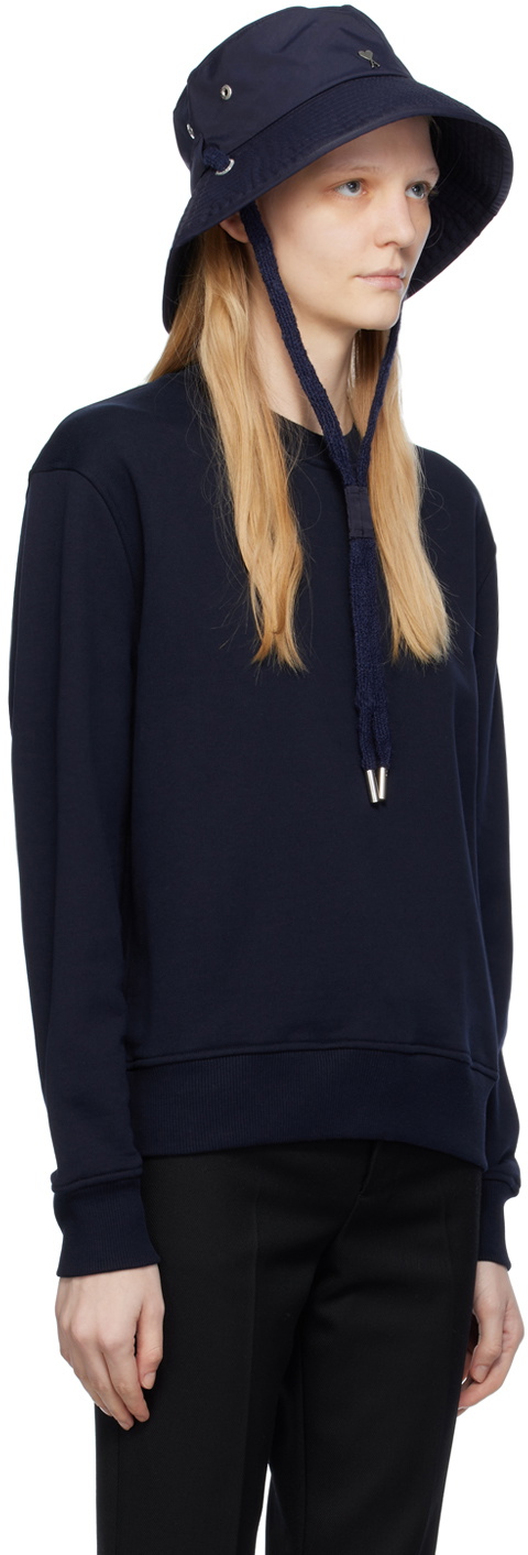 AMI Alexandre Mattiussi Navy Ami de Cœur Bucket Hat AMI