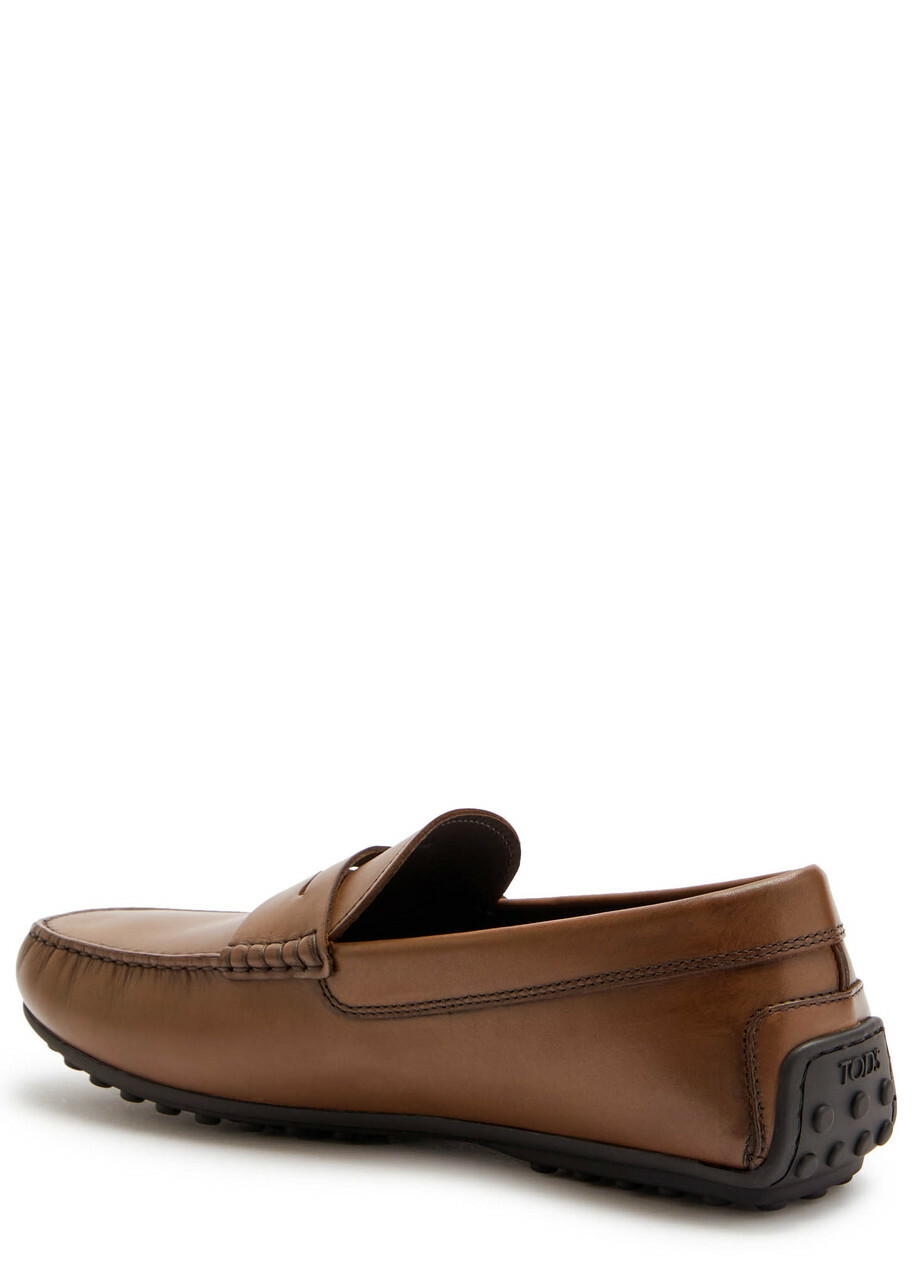 Tods City Gommino Leather Loafers Brown