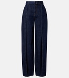 Loewe Belted high-rise wide-leg jeans