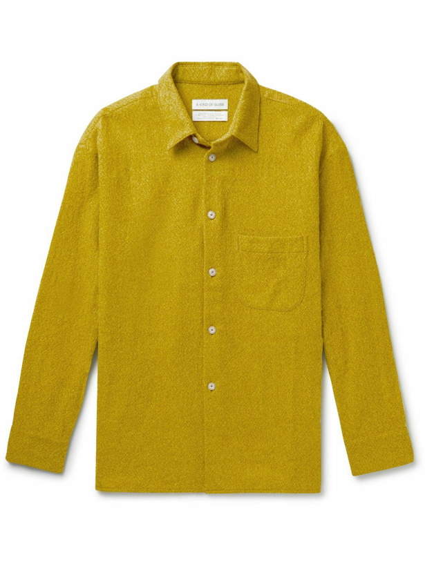 Photo: A Kind Of Guise - Gusto Virgin Wool-Bouclé Shirt - Yellow