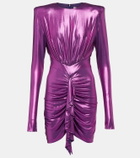 Alexandre Vauthier Draped satin jersey minidress