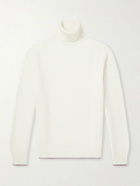 Canali - Wool and Cashmere-Blend Rollneck Sweater - White
