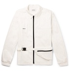 AMBUSH® - Logo-Print Cotton and Nylon-Blend Blouson Jacket with Belt Bag - White