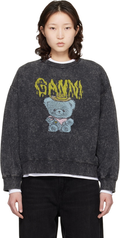Photo: GANNI Gray Vintage Wash Sweatshirt