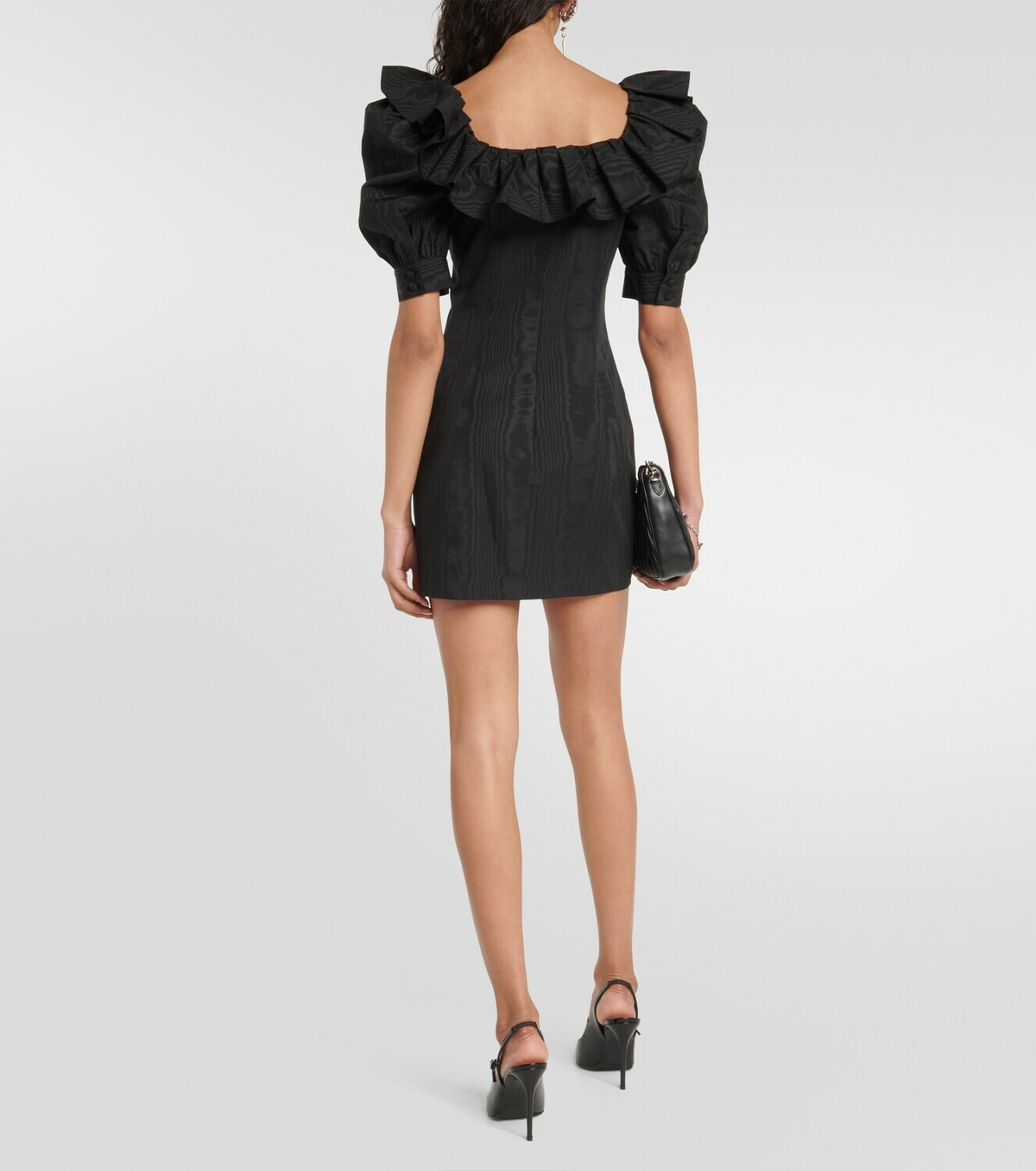 Alessandra Rich Ruffled puff-sleeve minidress Alessandra Rich