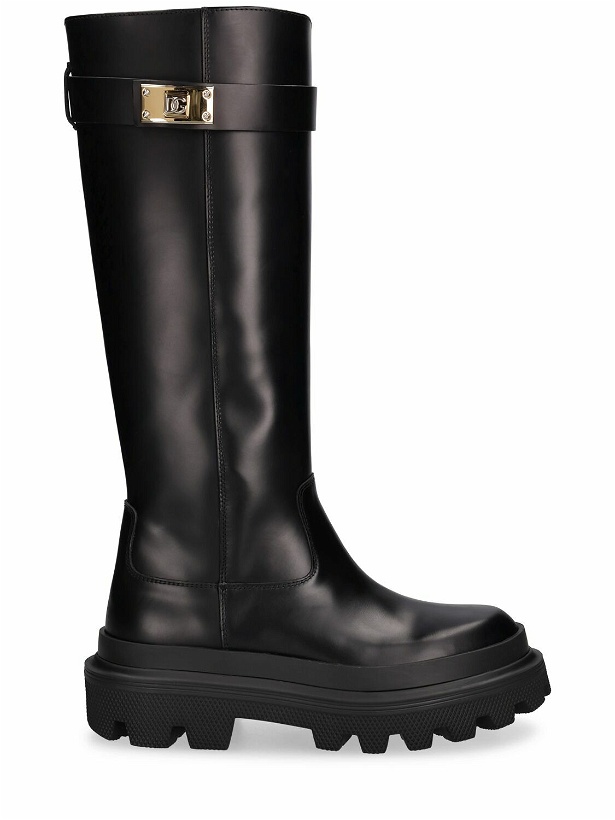 Photo: DOLCE & GABBANA - 50mm Leather Tall Boots