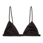 Fleur du Mal Black Luxe Silk Triangle Bra